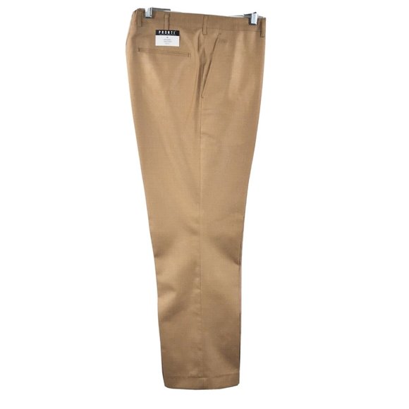 Pronti Collection by Phita Men's Mustard Leisure Suit Flat Front Pants XL - 3XL - Picture 5 of 5